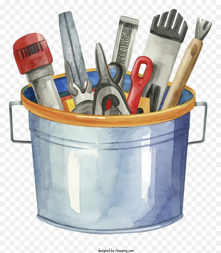 Seau Bleu，Seau D'outils PNG