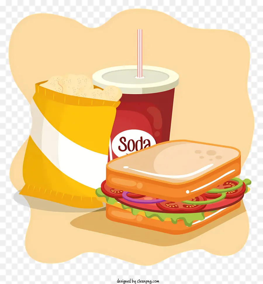 Sandwich，Sandwich Et Soda PNG