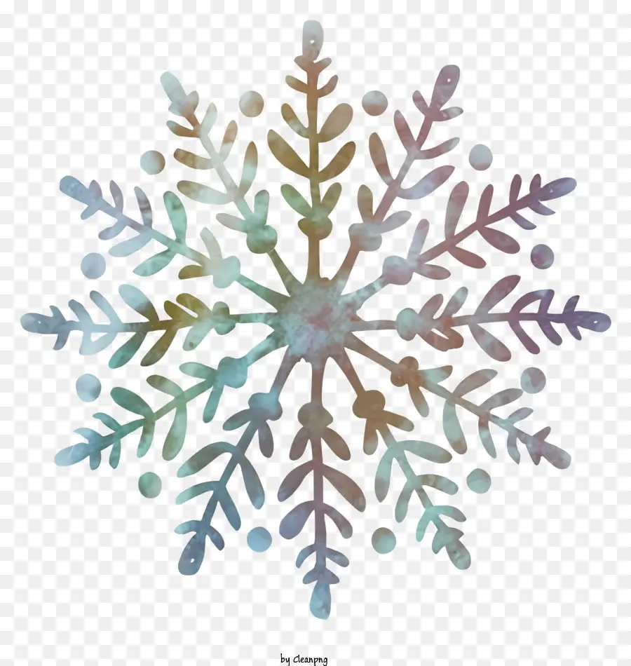 Illustration Aquarelle，Flocon De Neige PNG