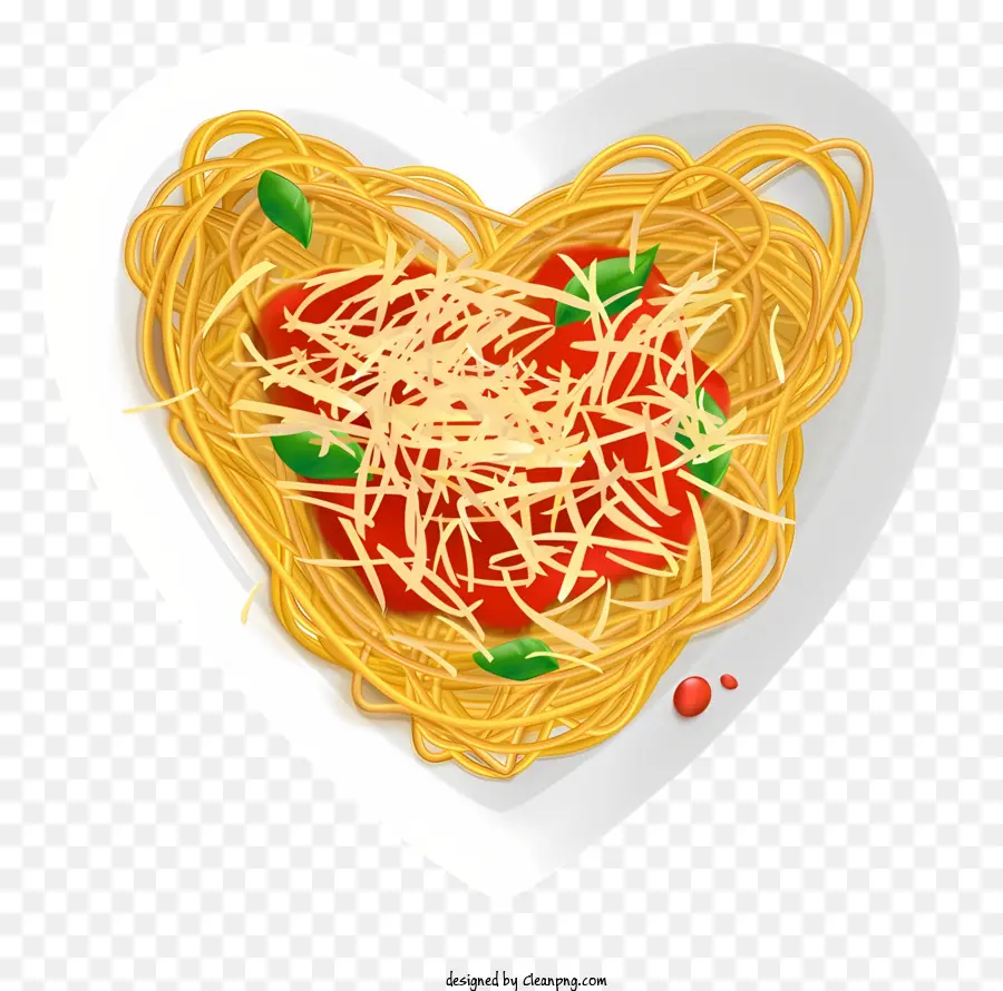 Heartshaped Plaque，Spaghetti PNG
