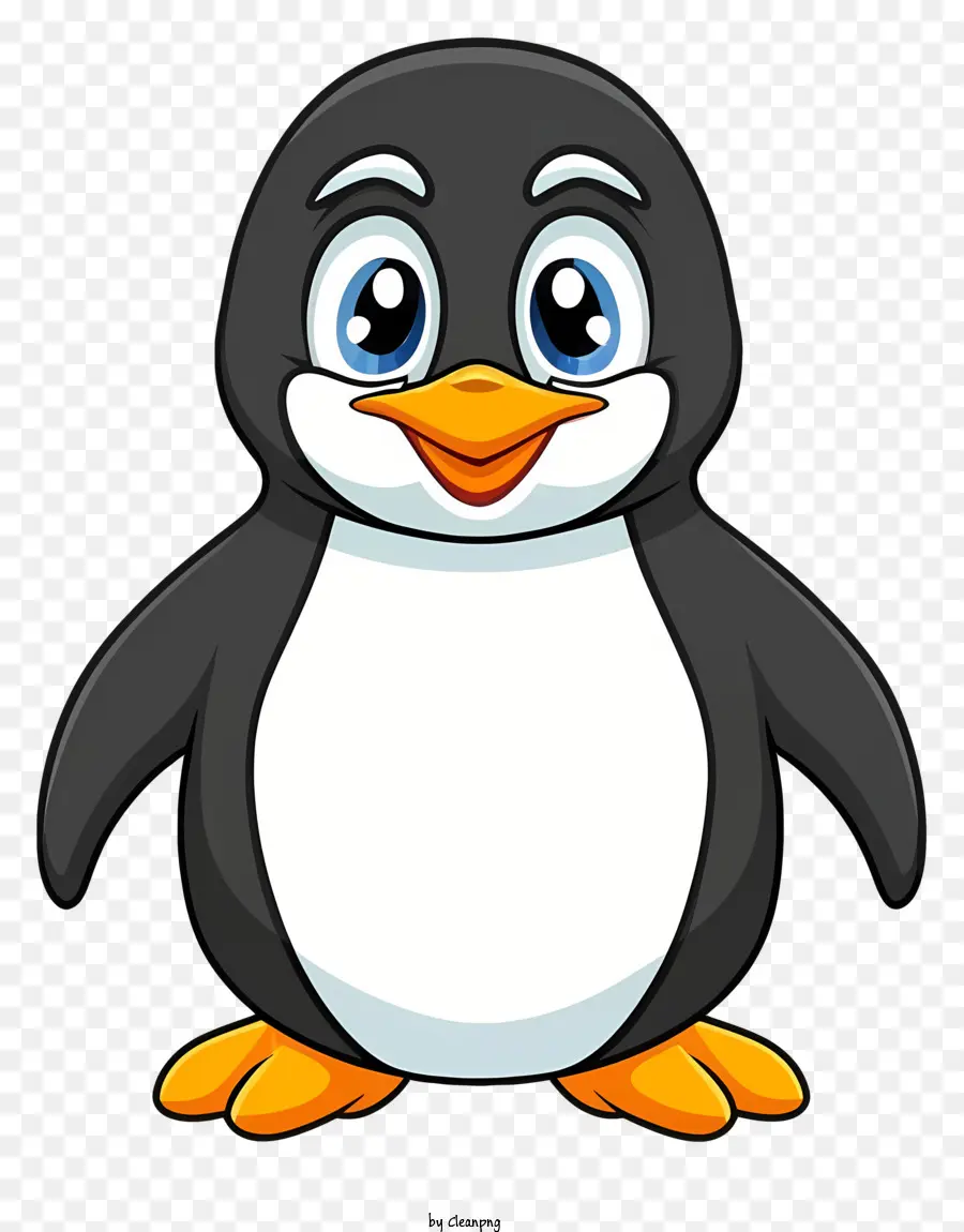 Cartoon Pingouin，Pingouin Avec Long PNG