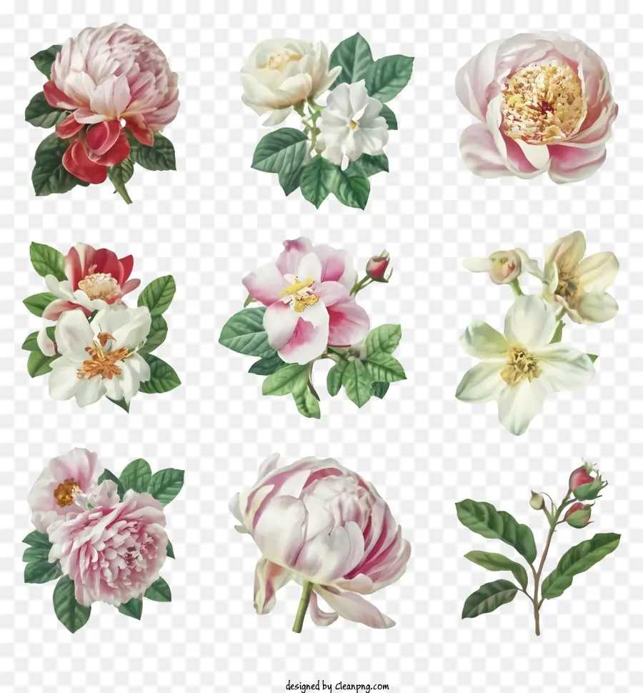 Les Roses Roses，Des Roses Blanches PNG