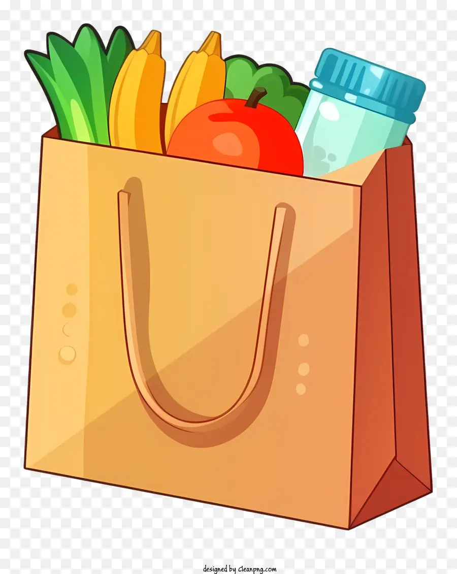 Sac à Provisions，Légumes Dans Un Sac En Papier PNG