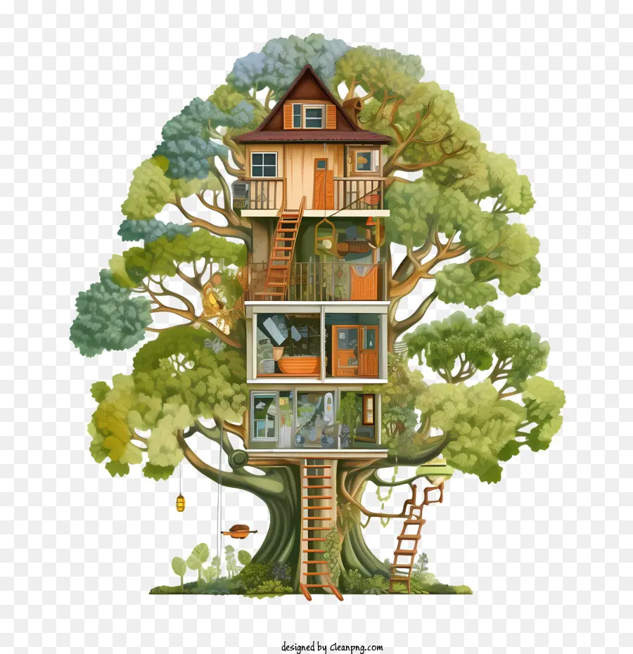 Cabane Dans Les Arbres，Arbre PNG