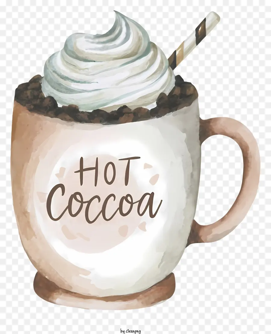 Illustration Aquarelle，Chocolat Chaud PNG