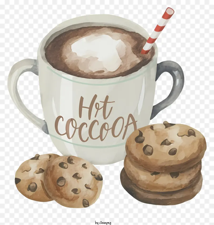 Chocolat Chaud，Cookies PNG