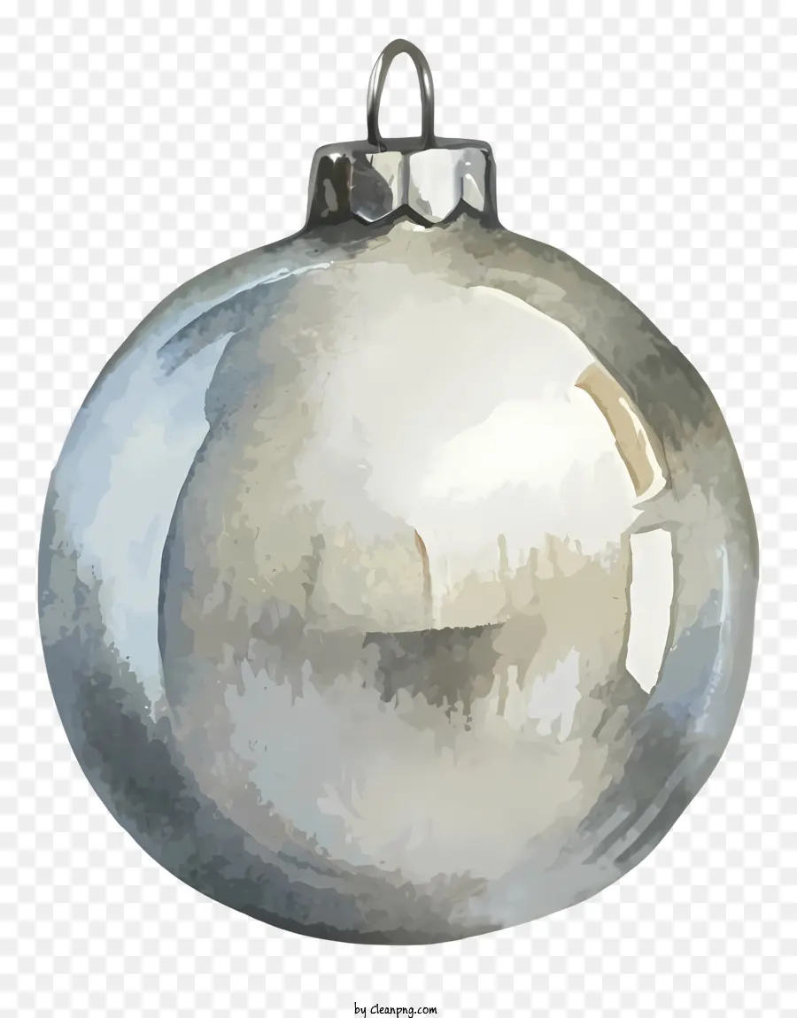 Décoration De Noël，Ornement En Argent PNG