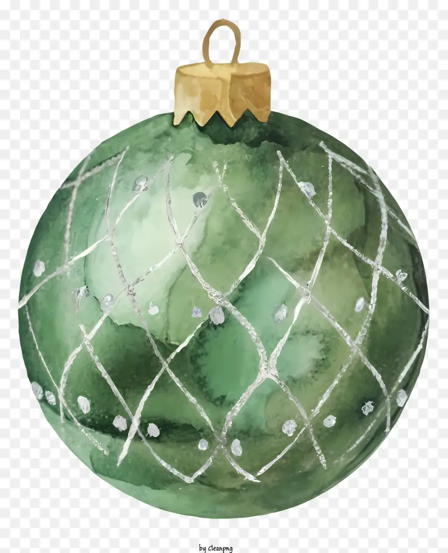 Ornement En Verre Vert，Décoration De Noël PNG