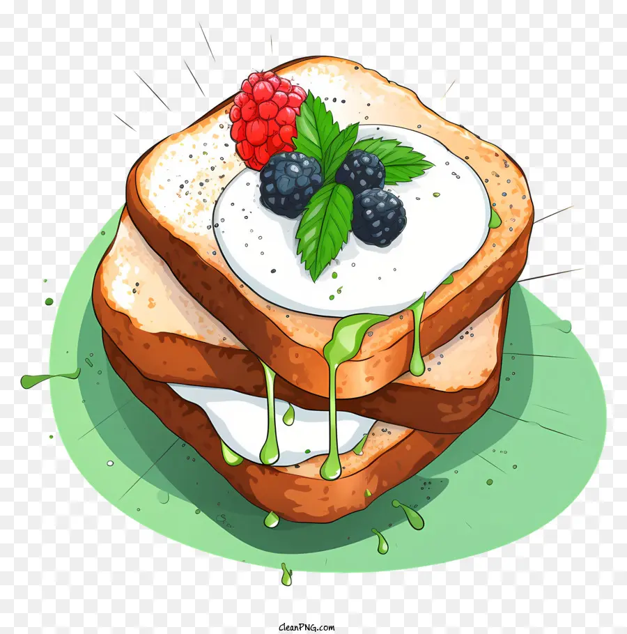 Tranche De Toast，Haricots Verts PNG