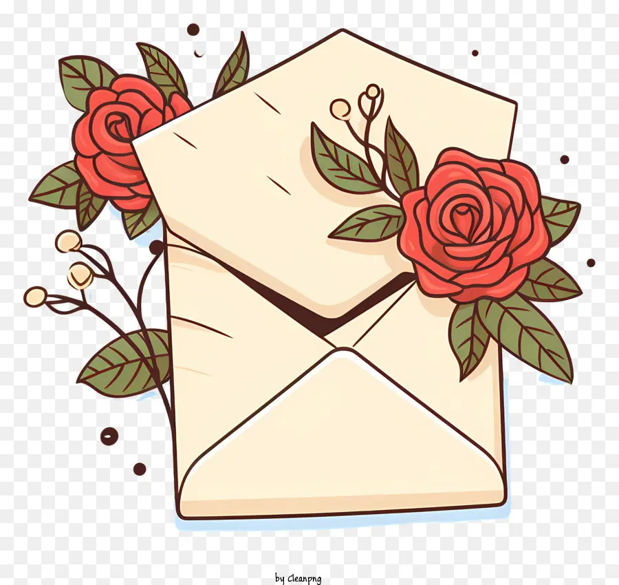 Ouvrir L'enveloppe，Les Roses Rouges PNG