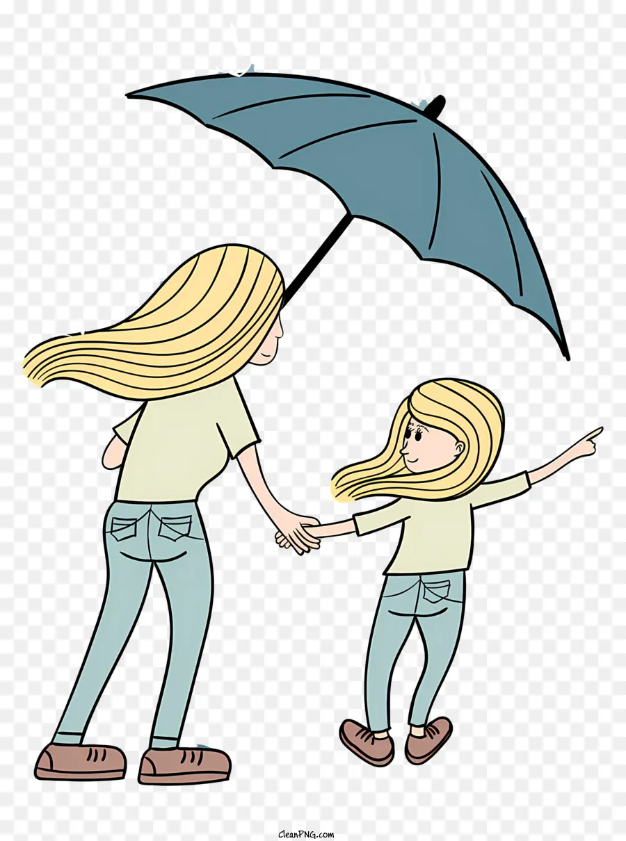 Mère Et Enfant，Parapluie PNG