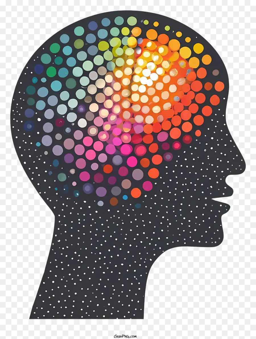 Cerveau Motif，Image De Cerveau Colorée PNG