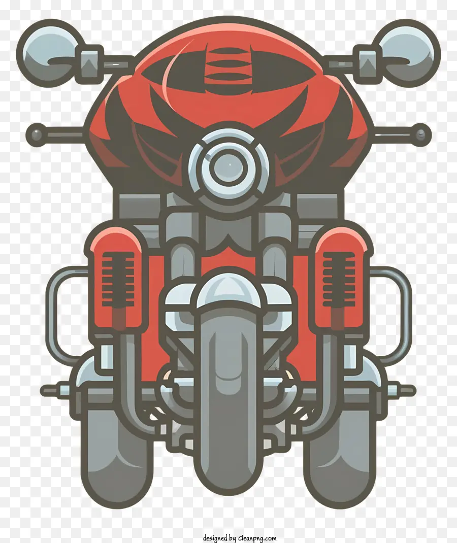 Moto Rouge，Moto Dans Les Airs PNG