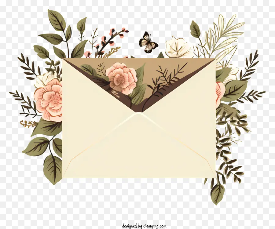 Enveloppe，Fleurs PNG