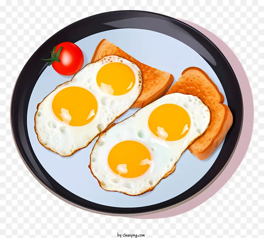 œufs Frits，Plaque PNG