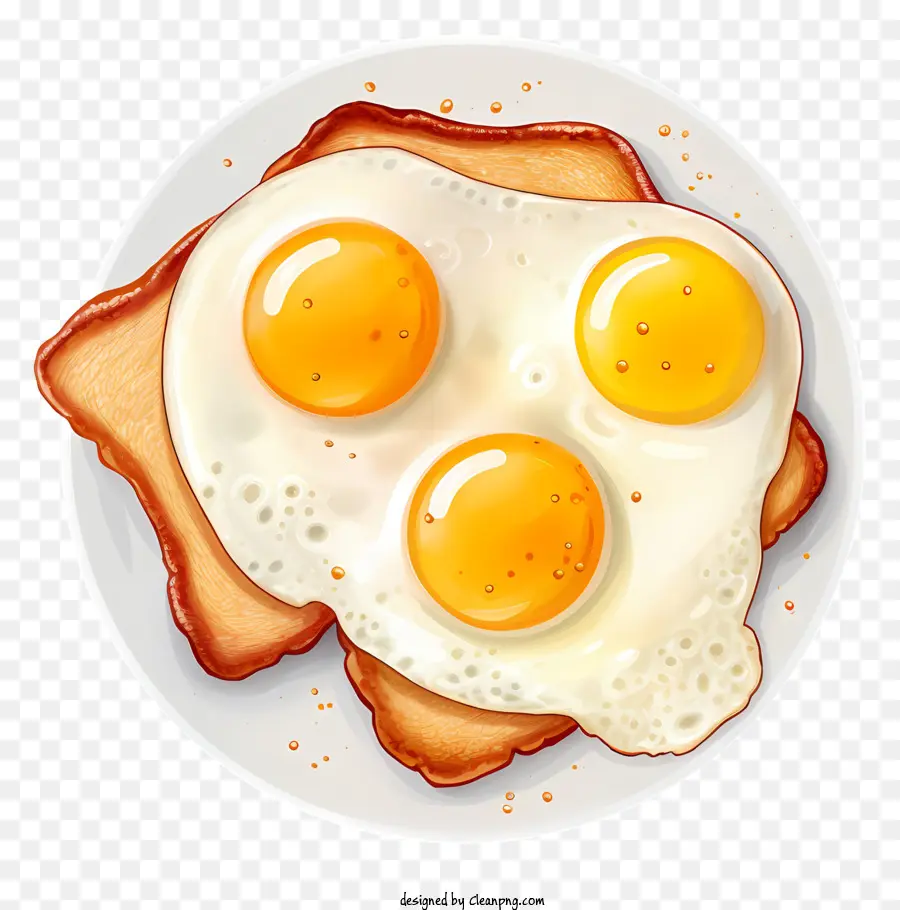 Toast，œufs Frits PNG