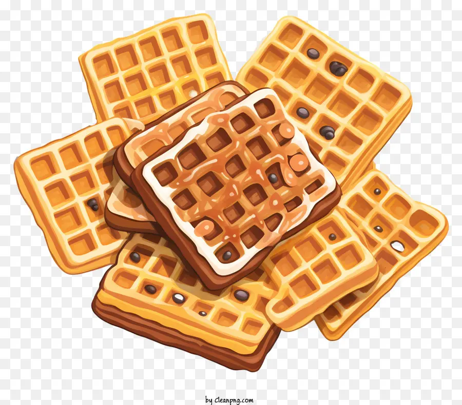 Gaufres，Petit Déjeuner PNG