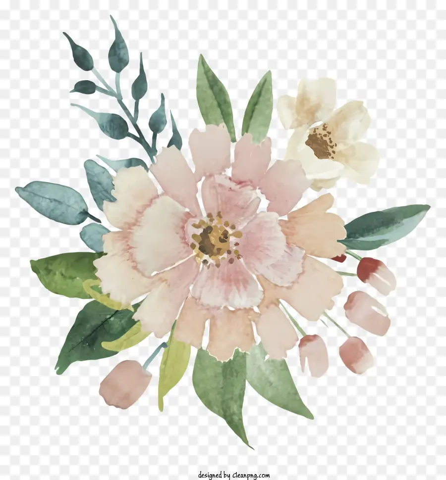 Bouquet Fleuri，Fleurs Oranges PNG