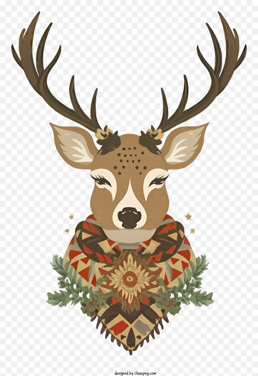 Cerf Avec Bois，Renne PNG