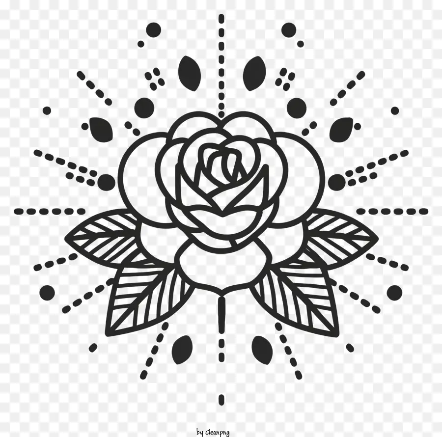 Rose Noire Et Blanche，Tatouage De Roses PNG