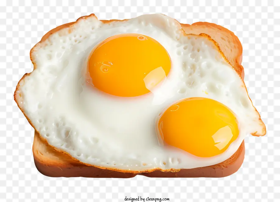œufs Frits，Toast PNG