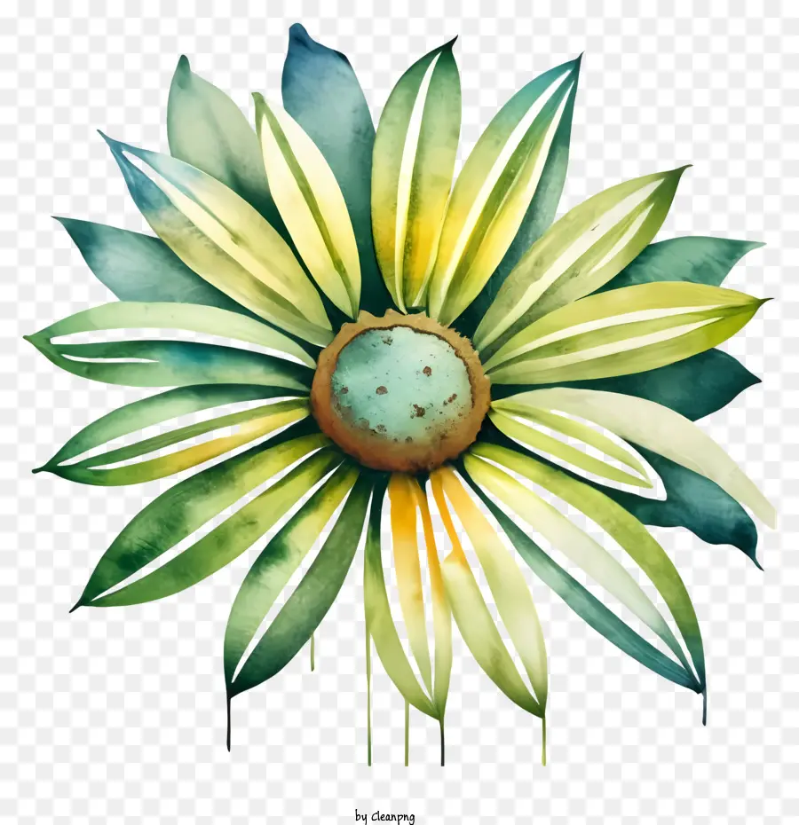 Peinture De Fleurs，Fleur Verte PNG