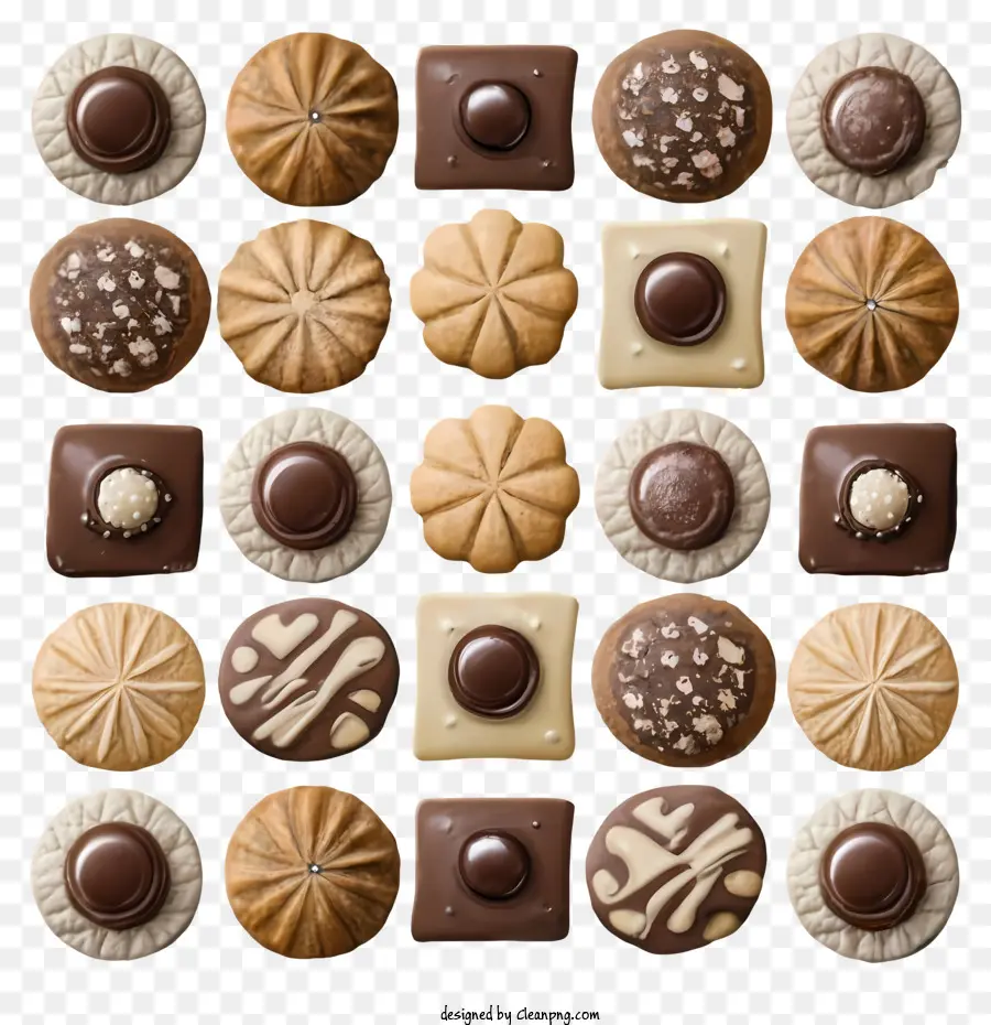 Biscuits Enrobés De Chocolat，Bords Croustillants PNG