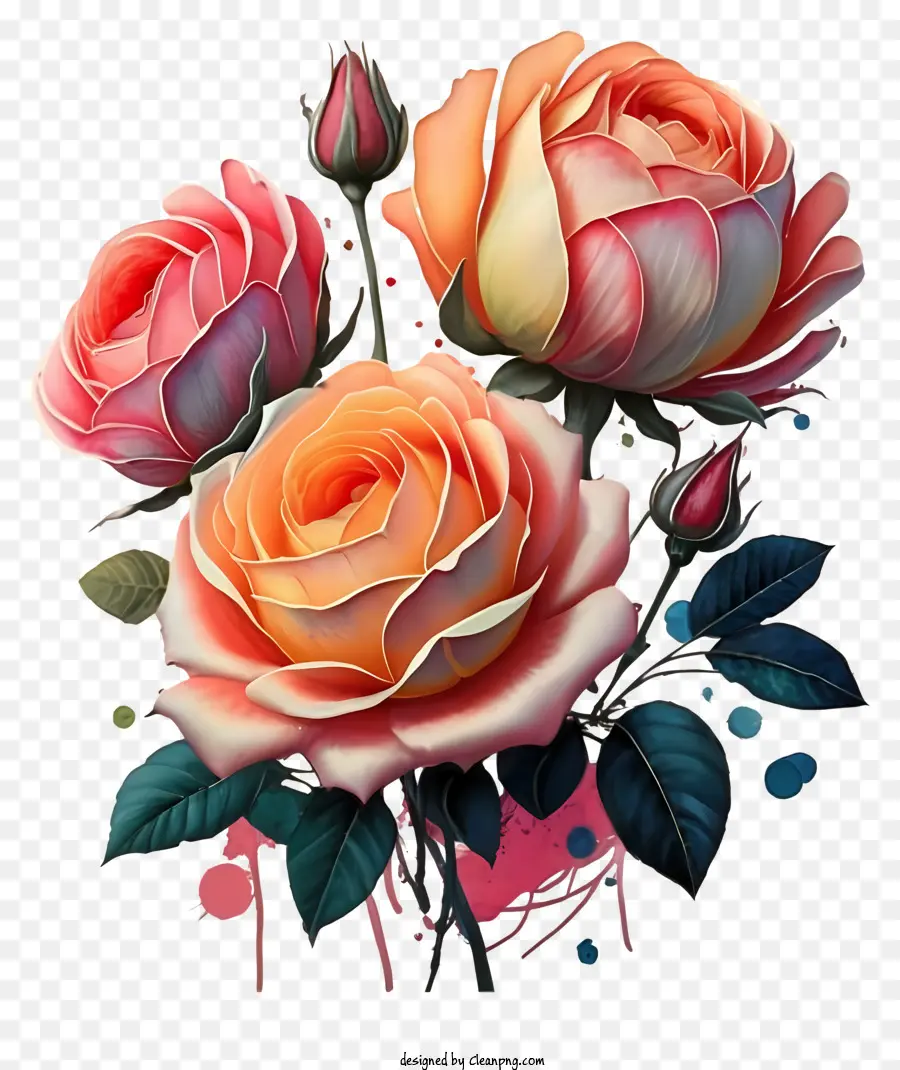 Les Roses Roses，Vase PNG