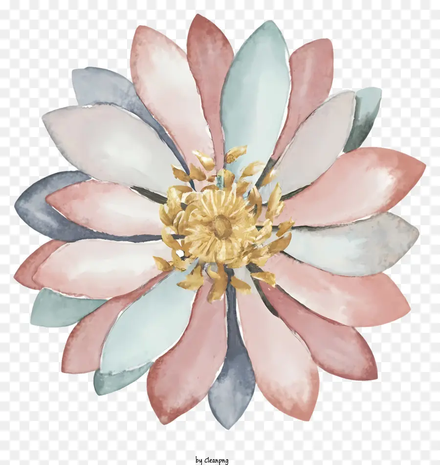 Peinture à L'aquarelle，Fleur Rose PNG