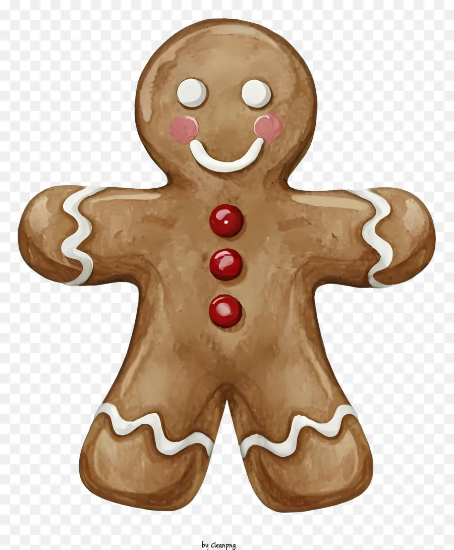 Chocolate Gingerbread Man，Décoration De L'homme En Pain D'épice PNG