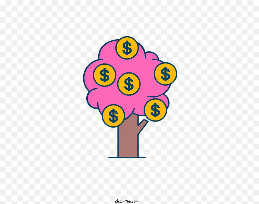 L'arbre D'argent，Billets D'un Dollar PNG