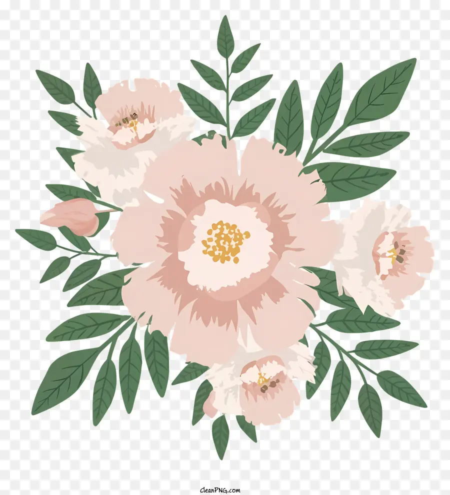 Fleurs De Pivoine Rose，Fleurs PNG