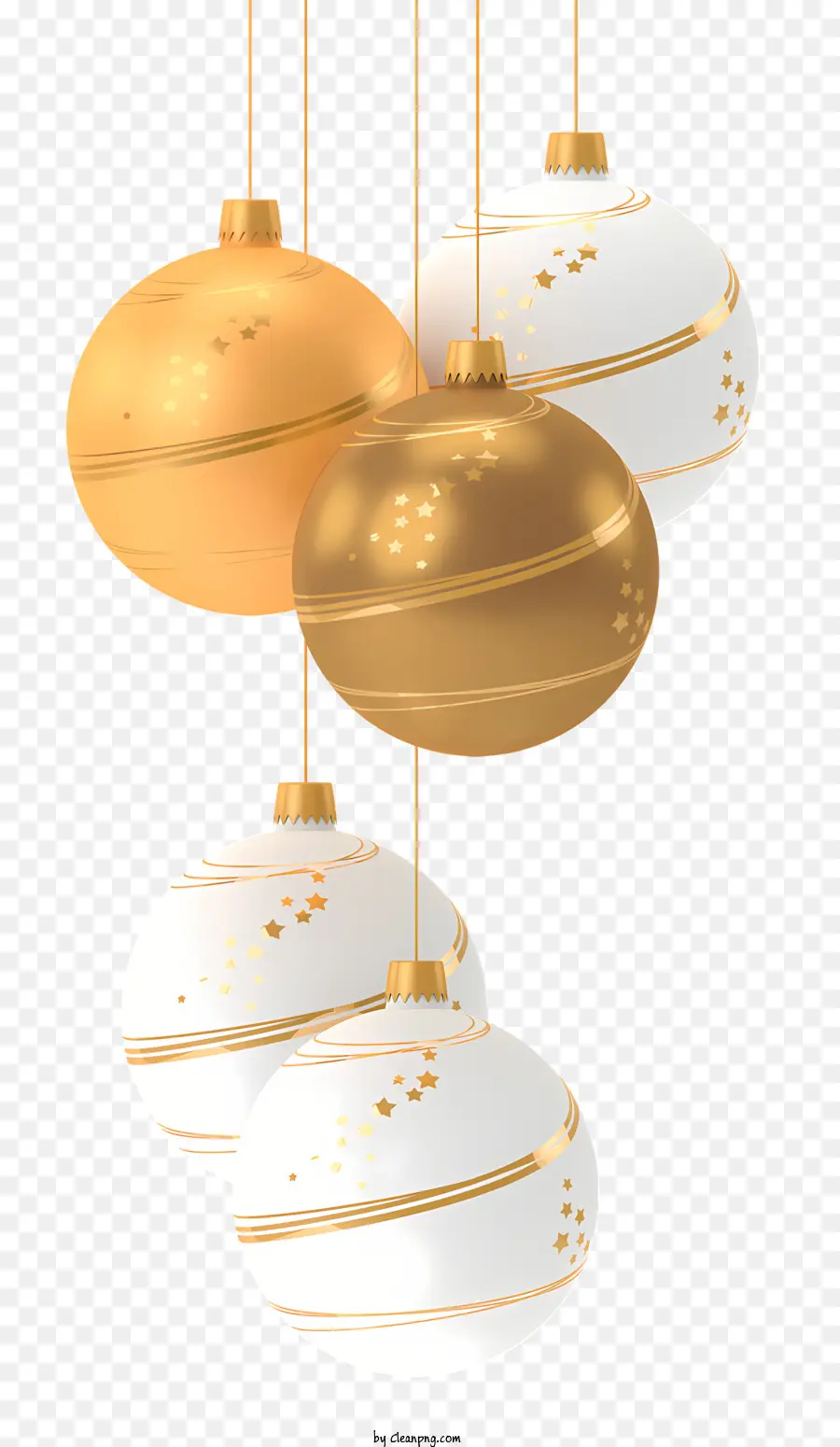 Décoration D'arbre De Noël，Décoration De Noël En Or PNG