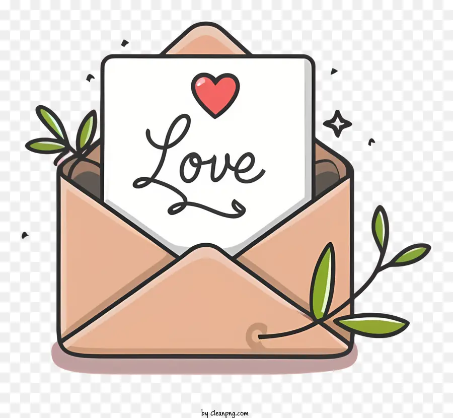 L'amour D'illustration，Ouvrir L'enveloppe PNG
