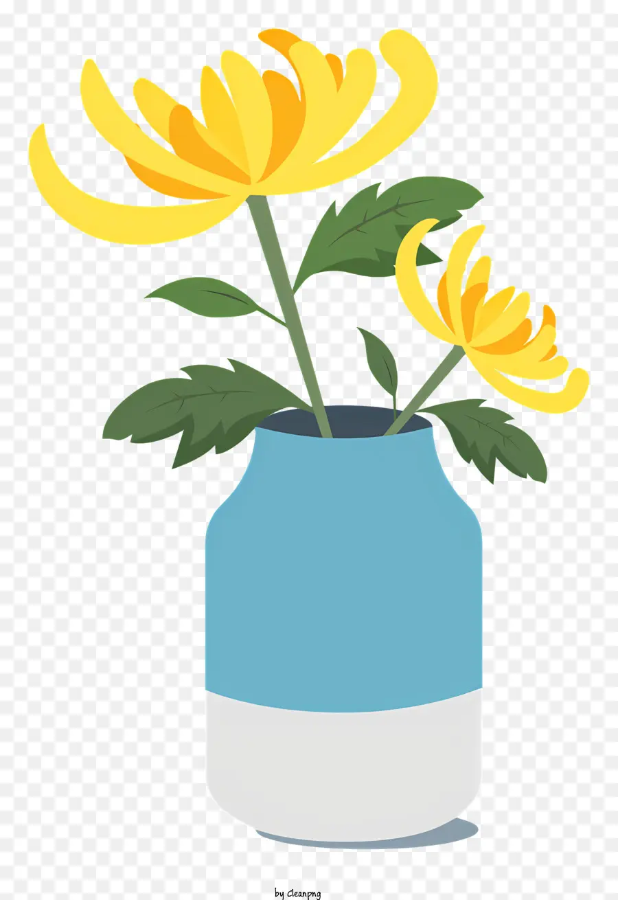 Vase，Fleurs Jaunes PNG