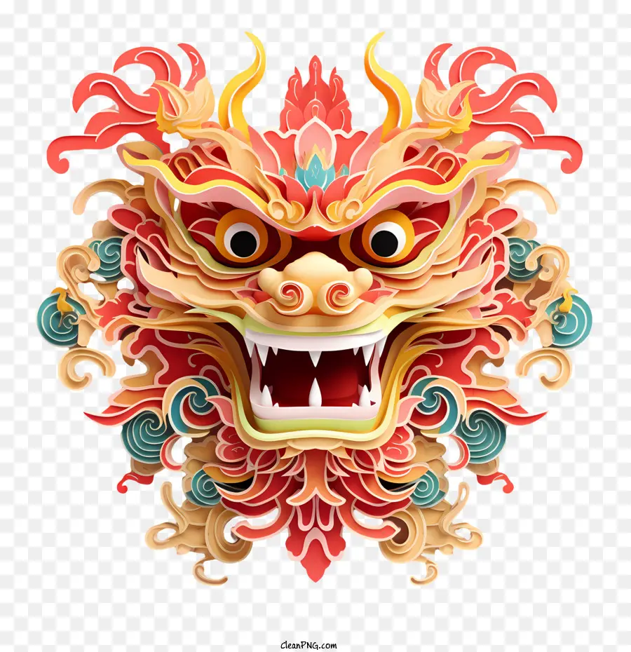 Dragon Chinois，Tête De Dragon PNG