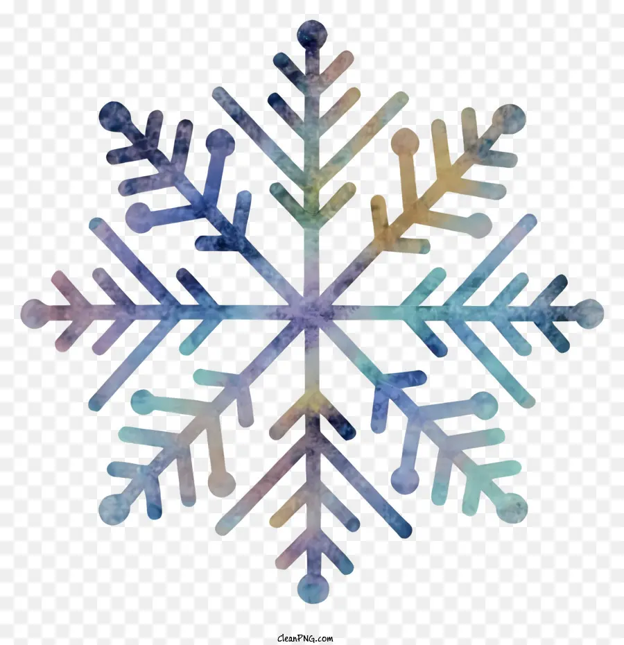 Flocon De Neige，Flocon De Neige Coloré PNG