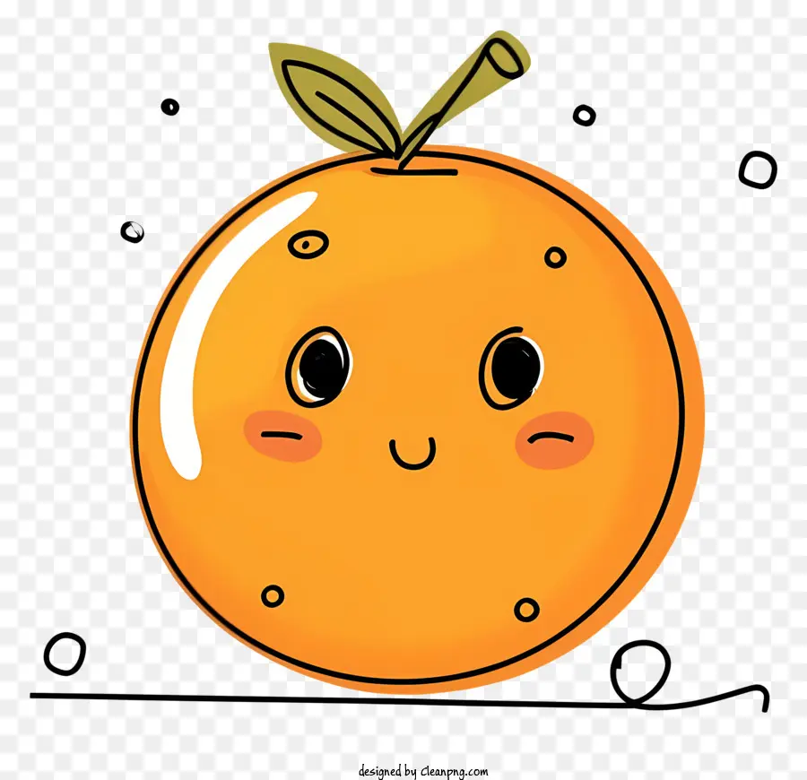 Orange Souriante，Orange Mignonne PNG