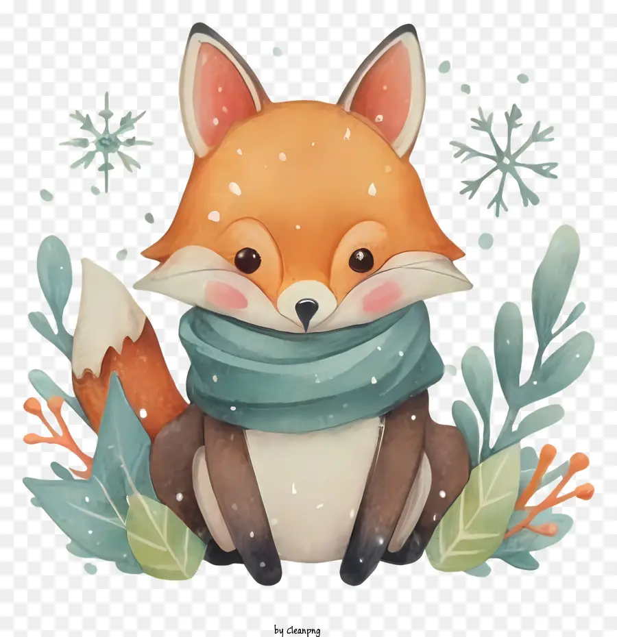 Adorable Renard，L'hiver Fox PNG