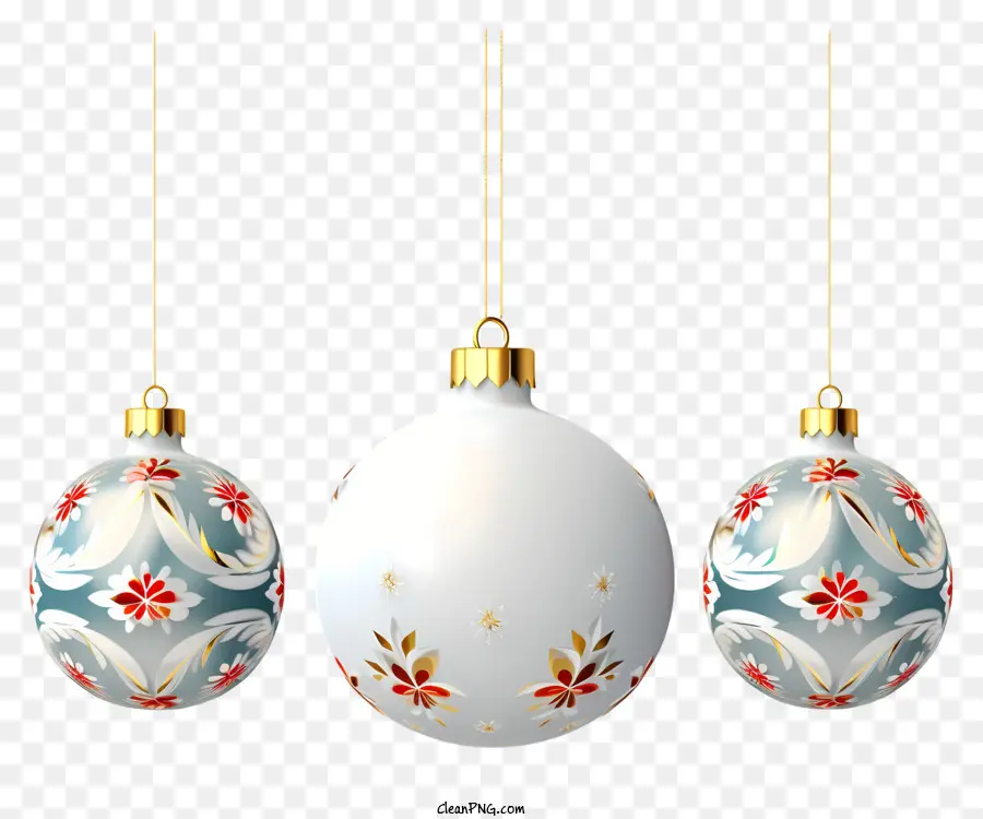 Des Décorations De Noël，Blanc Ornements PNG