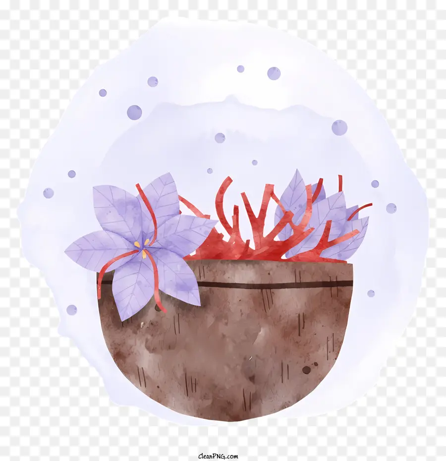 Fleurs Violettes，Fleurs En Pot PNG