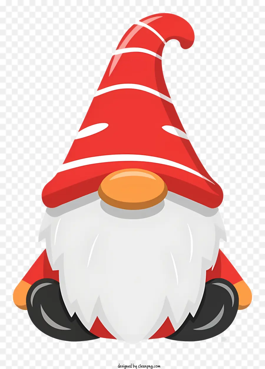 Gnome，Rayures Rouges Et Blanches PNG