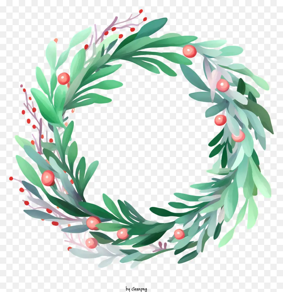 Couronne Florale，Couronne Verte PNG