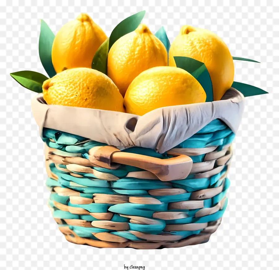 Citrons，Panier De Citrons PNG