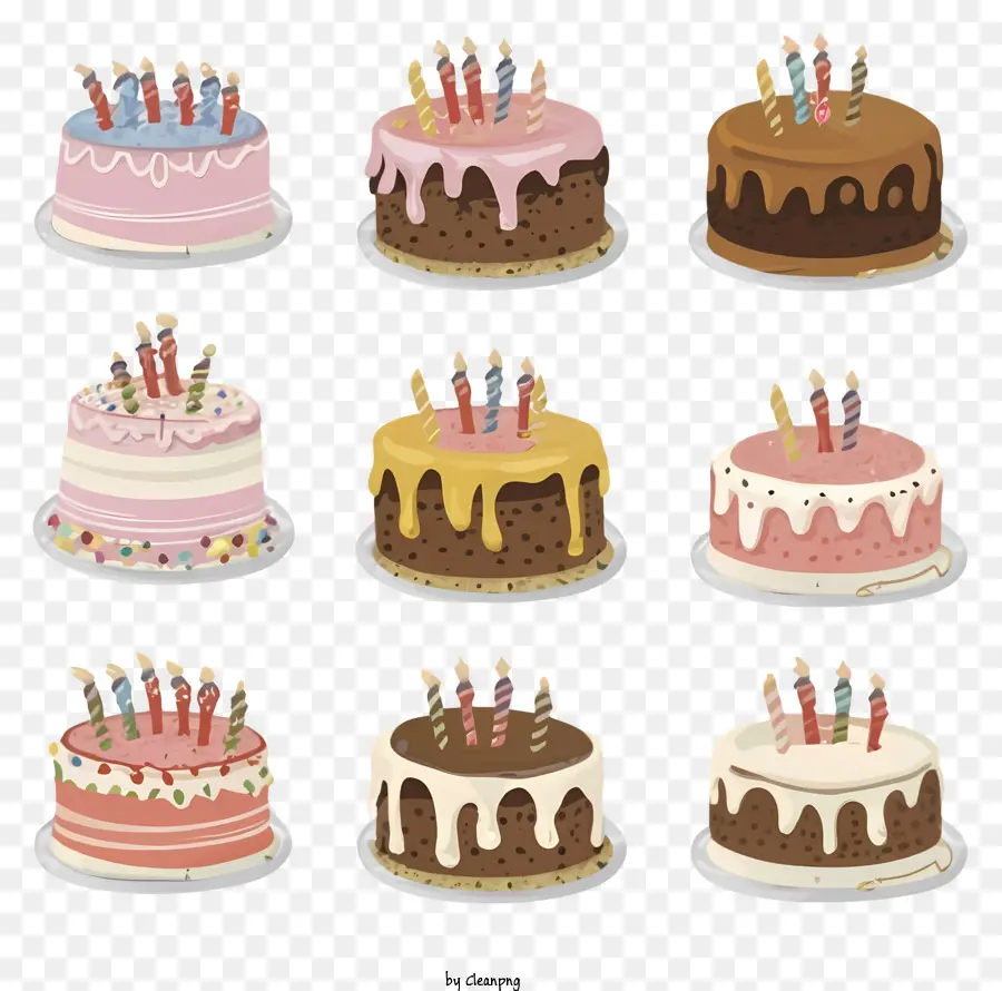 Les Gâteaux D'anniversaire，Bougies PNG