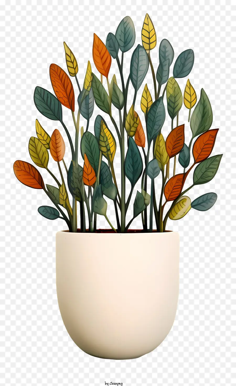 Vase Blanc，Plante PNG