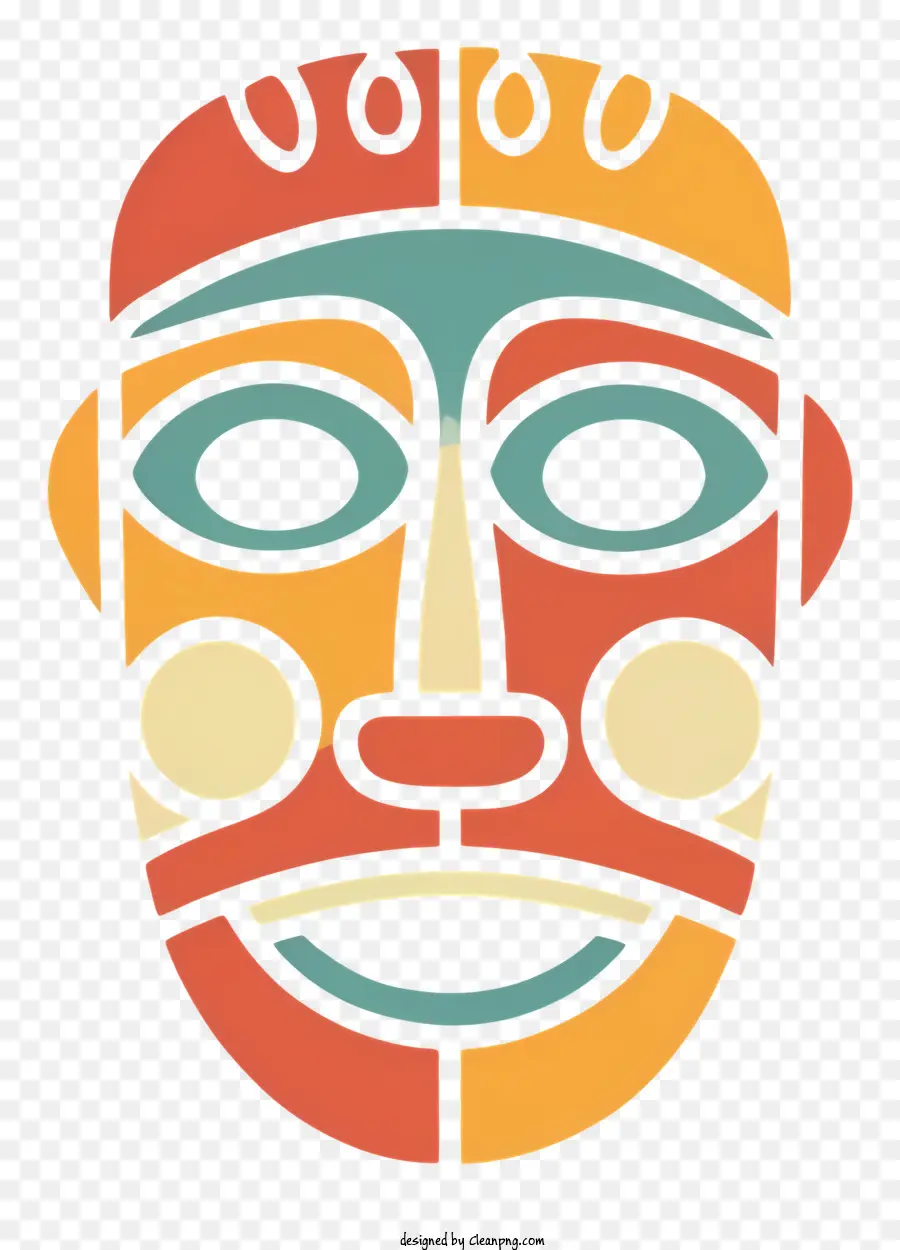 Masque Coloré，Masque En Bois PNG