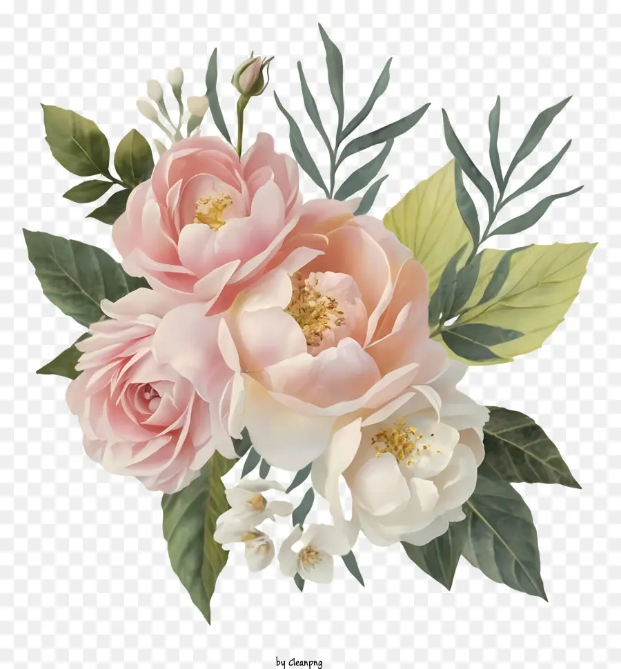 Rose Pivoine，Bouquet PNG