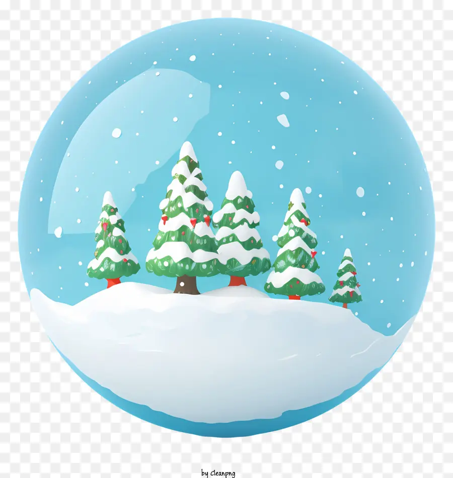 Boule à Neige，Boule à Neige Avec Des Arbres PNG