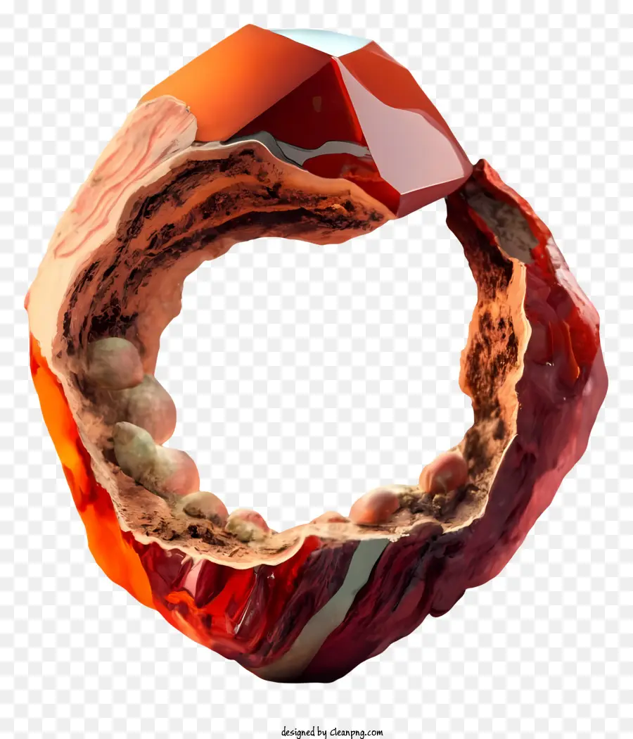 Roche Rouge，Bague Cristal Rouge PNG